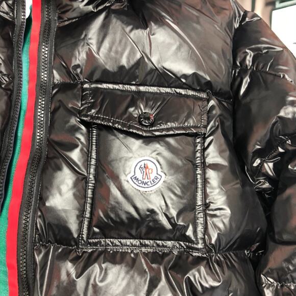 Moncler Black Men's and Women's Rainbow Stripe Double Zip Down Jacket - Picture 3 of 8